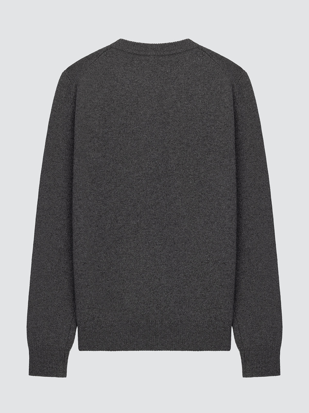Crewneck Sweater Dark Grey Wool and Cashmere