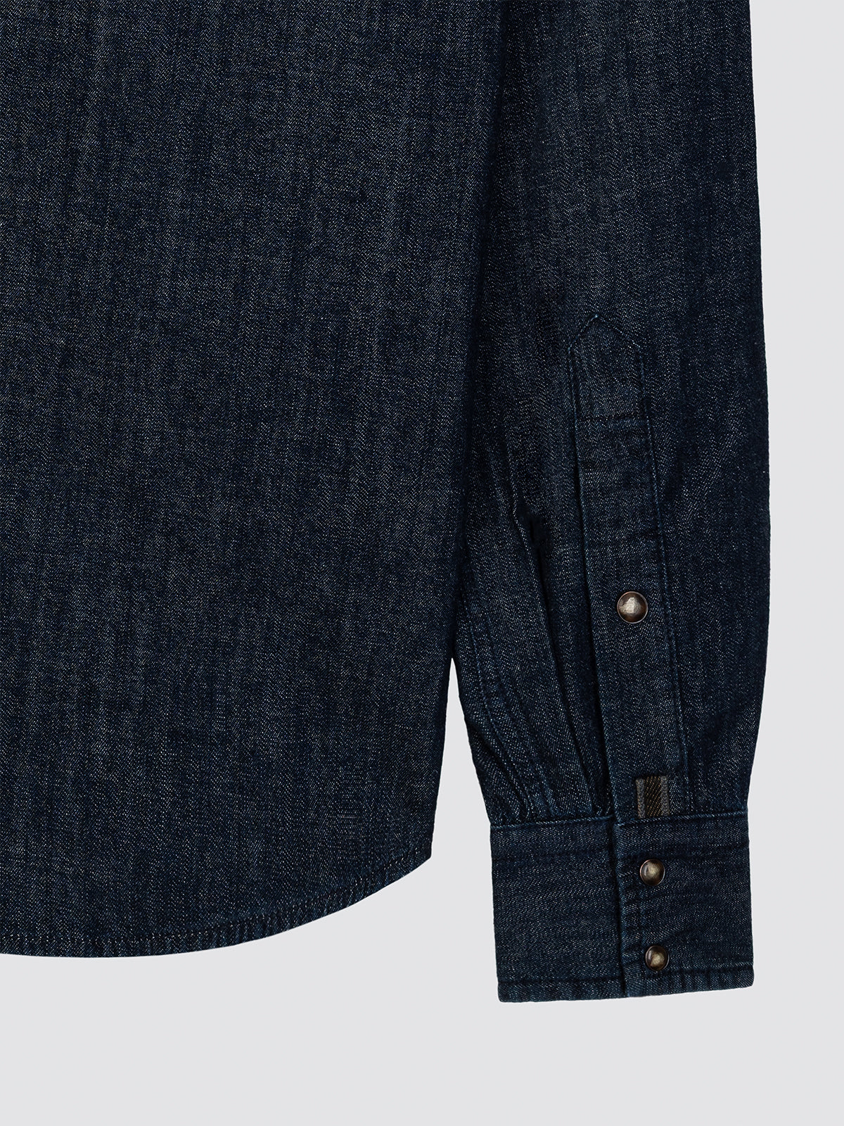 Donkerblauw lichtgewicht denim westernoverhemd
