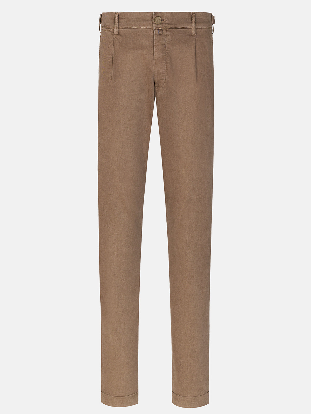 CHINOS HENRY EN GABARDINE DE COTON MARRON ELEPHANT