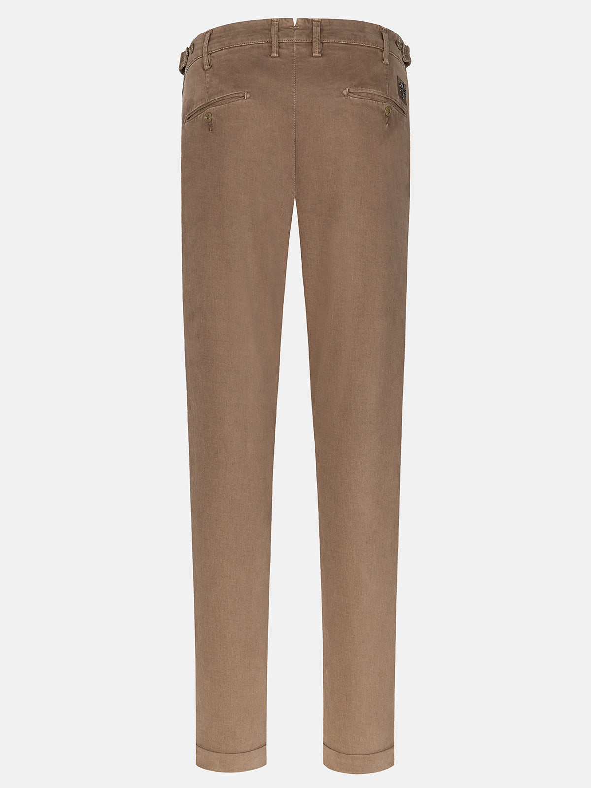 HENRY CHINOS IN BEIGE COTTON GABARDINE