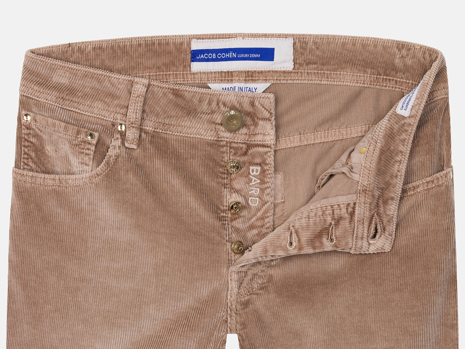 PANTALON BARD EN VELOURS CÔTELÉ BEIGE