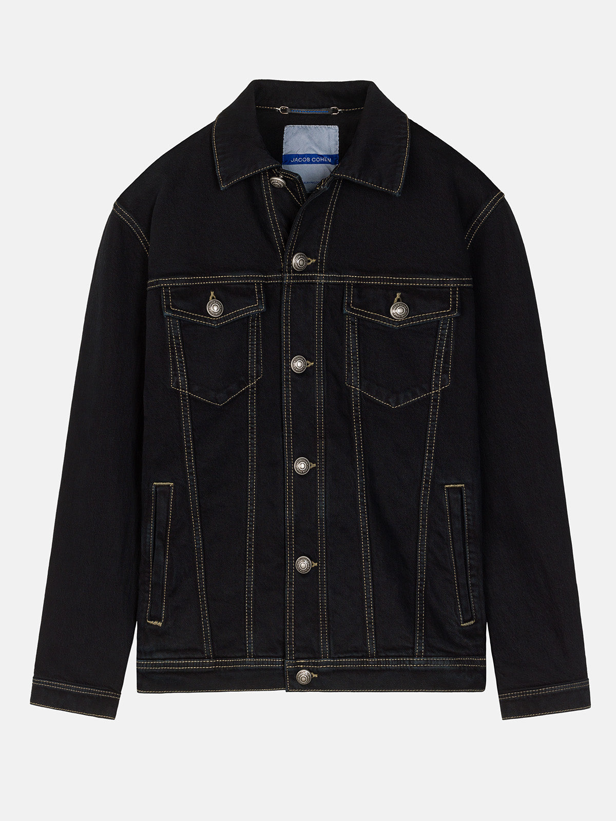 black denim trucker jacket Jacob cohen