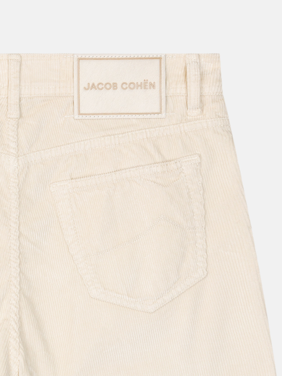 Jeans velours blanc casse bad Jacob Cohën