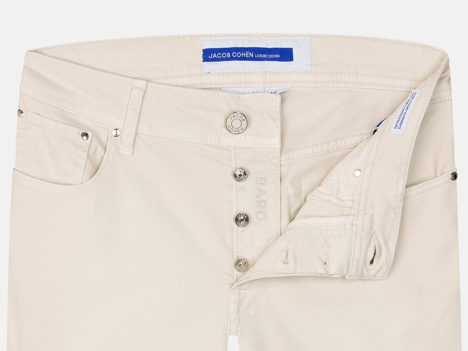 BARD OFF-WHITE-HOSE AUS STÜCKGEFÄRBTEM TWILL