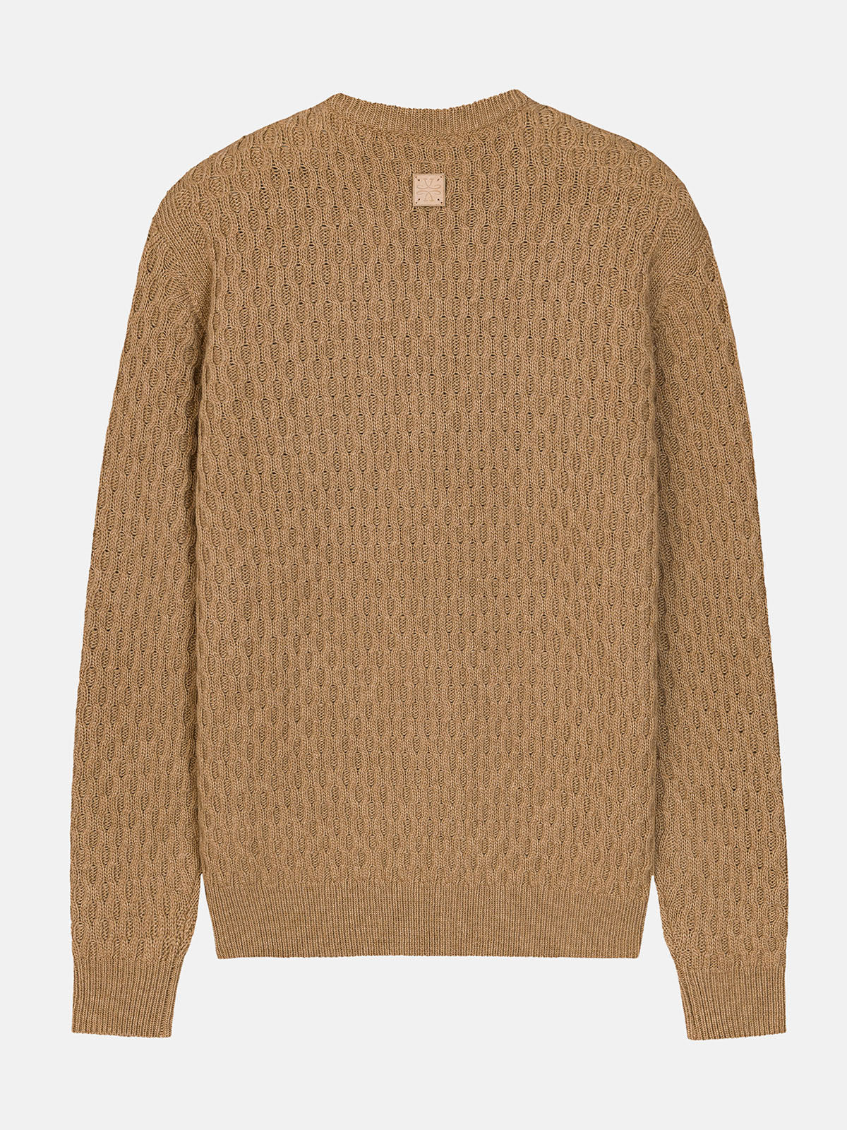 PULLOVER AUS WOLLE IN KAMELBEIGE