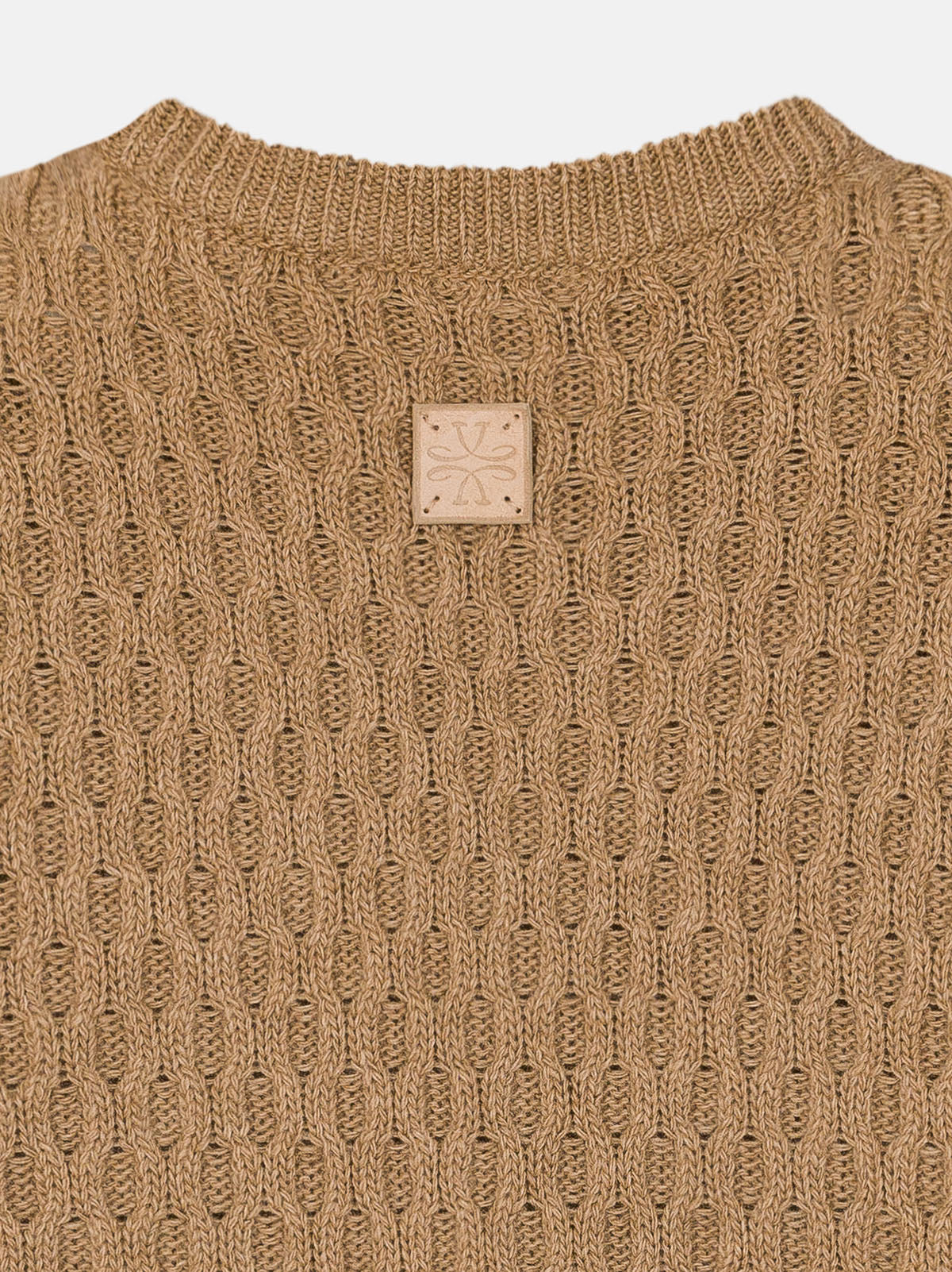 PULLOVER AUS WOLLE IN KAMELBEIGE