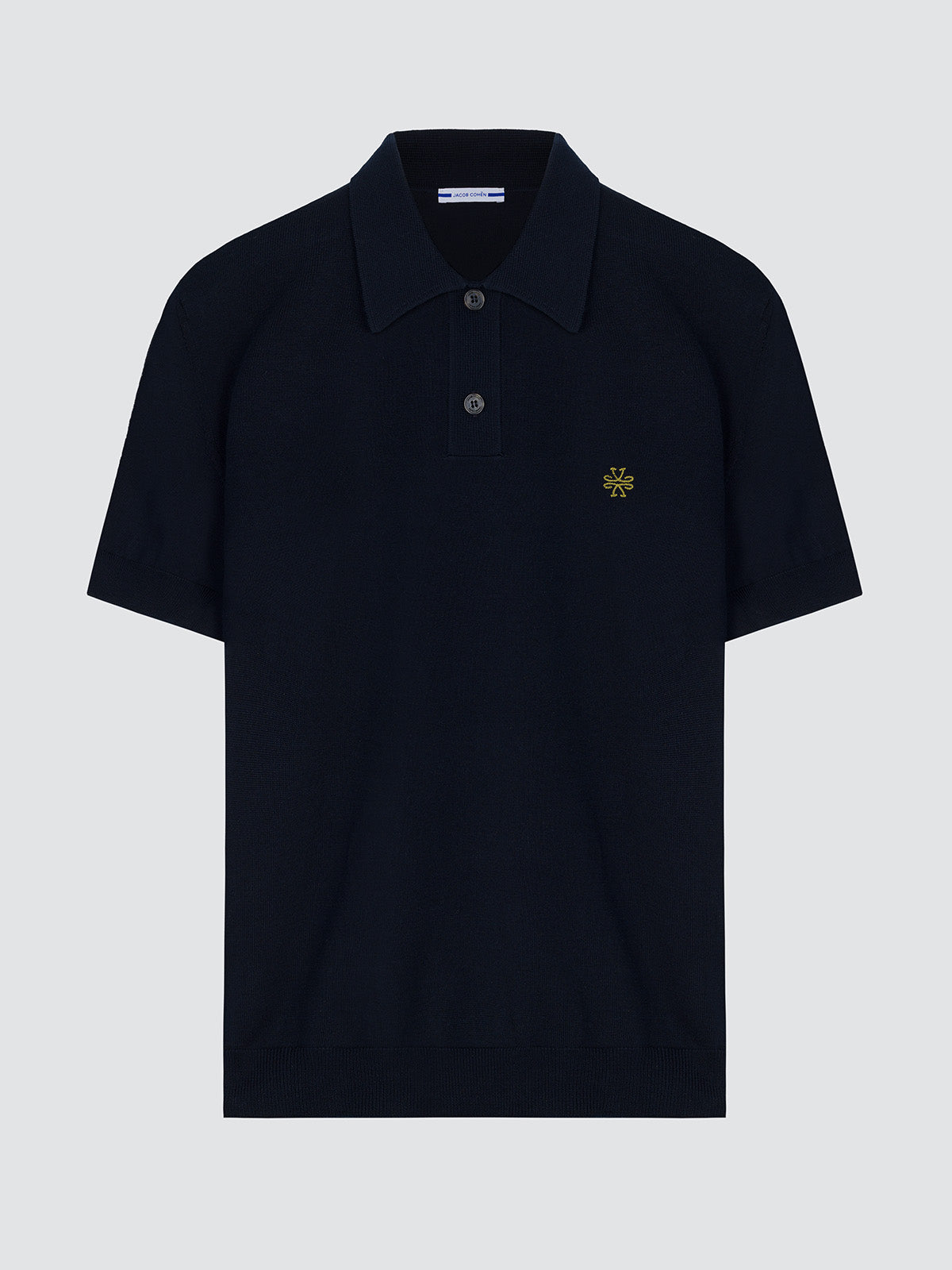 Premium knitted polo shirt cotton Jacob Cohen navy blue summer 2025