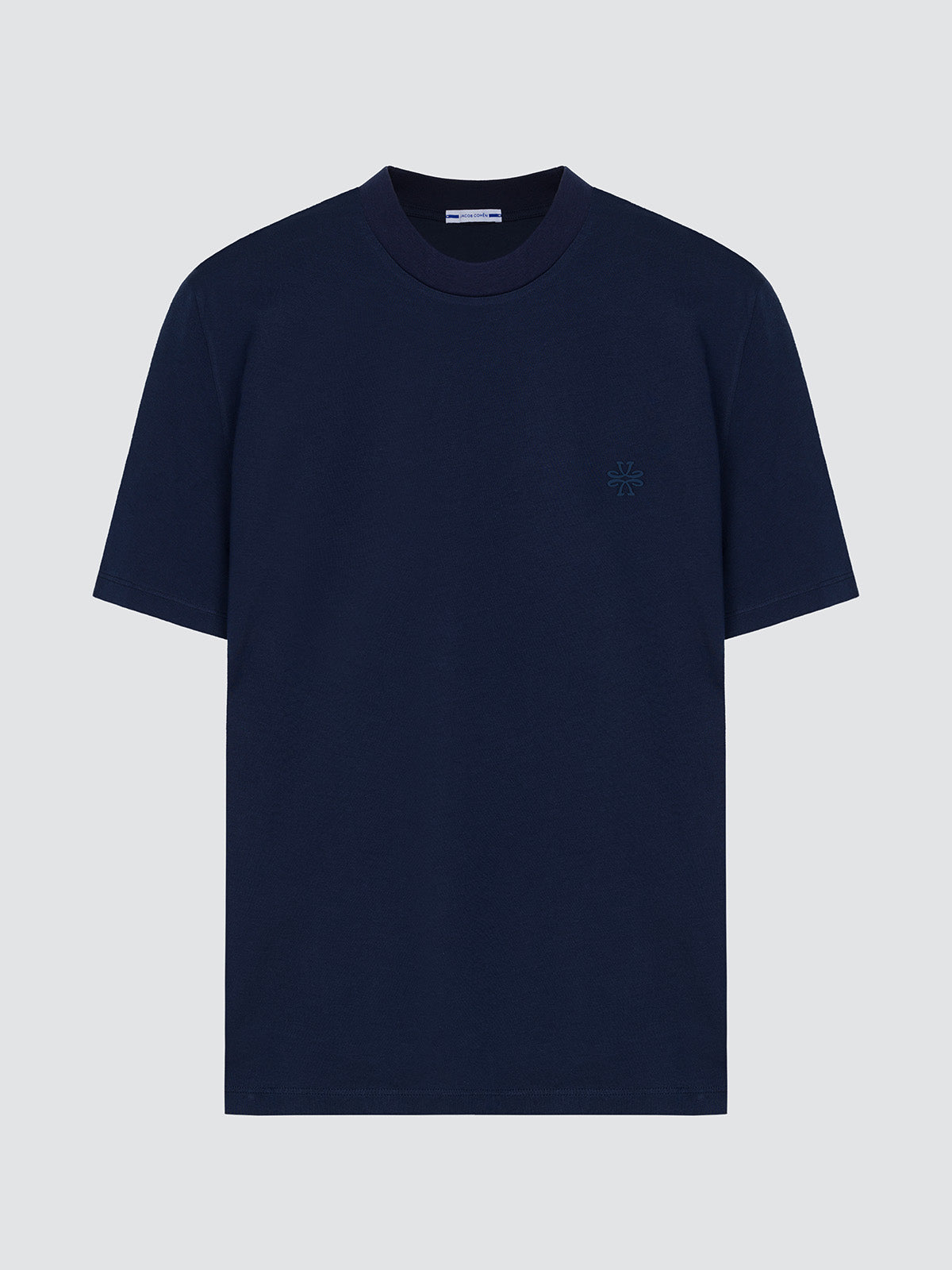 Cotton jersey crew neck T-Shirt Navy Blue Jacob cohen