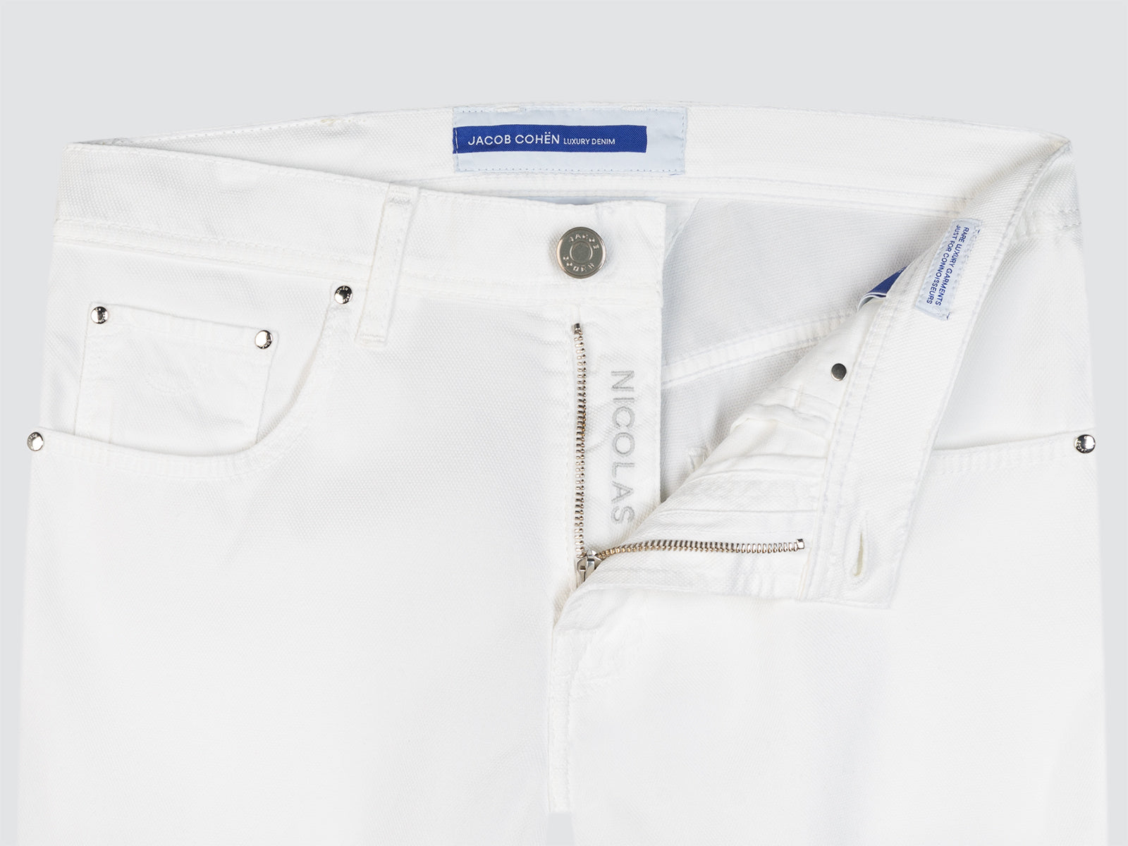 Bermuda Nicolas aus Baumwoll-Piqué-Lyocell-Stretch Weiß