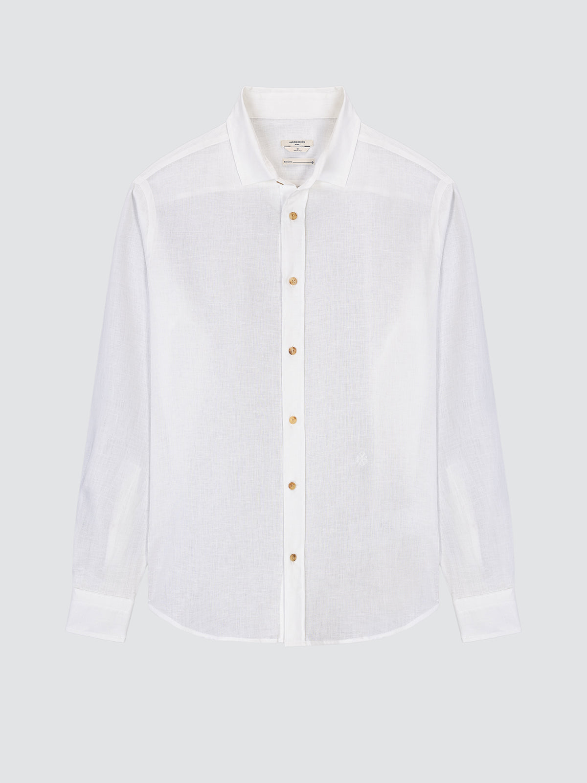 White shirt Jacob Cohen with horn buttons on a light gray background
