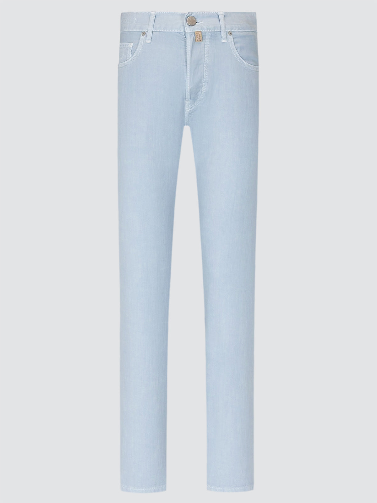 Light blue cotton summer  5 pockets pants  Jacob Cohen  on a white background