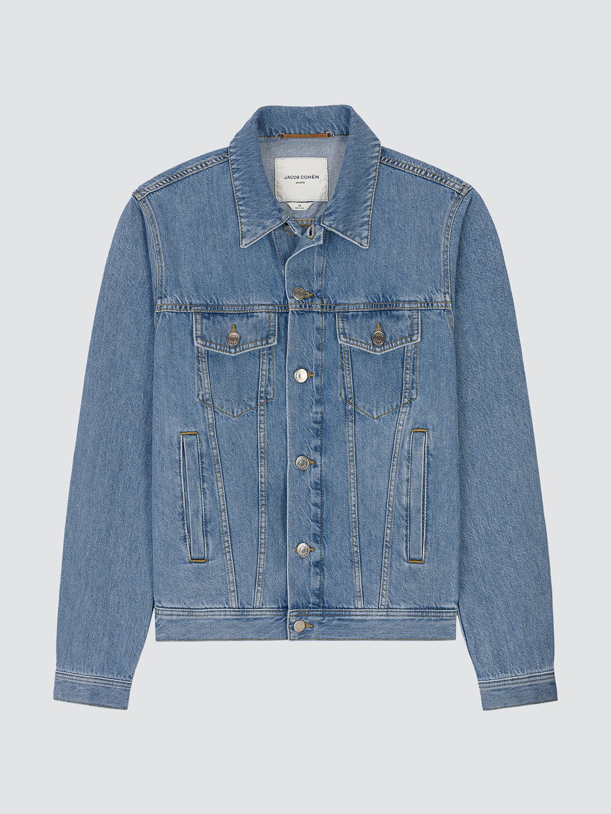 Truckerjacke aus hellblauem Comfort Denim