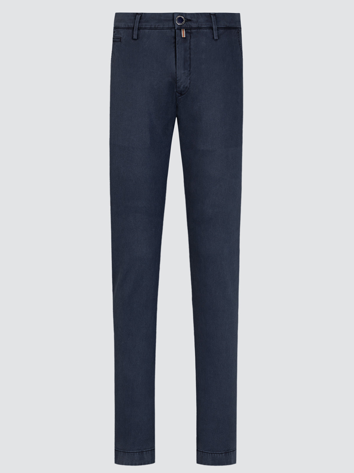 Navy blue pants Bobby on a light gray background by Jacob Cohen