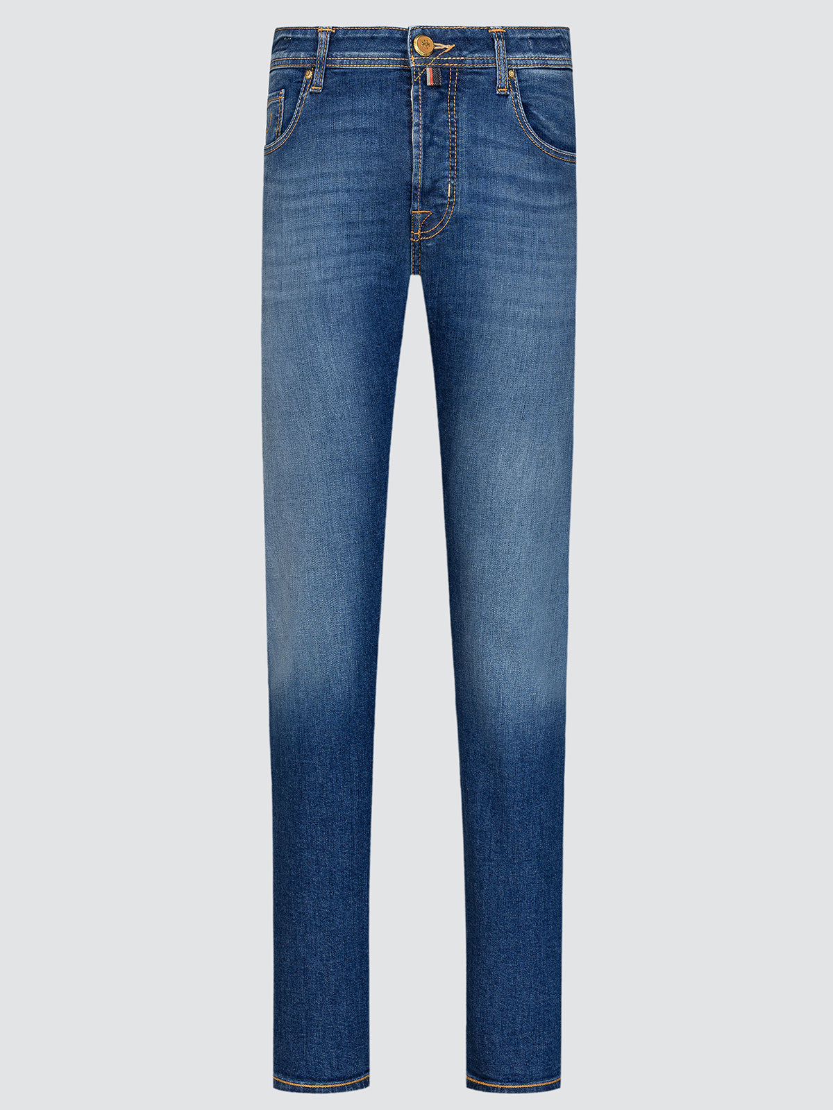 Bard LTD Regular-Slim Jeans Mittelblauer Stretch Selvedge Denim