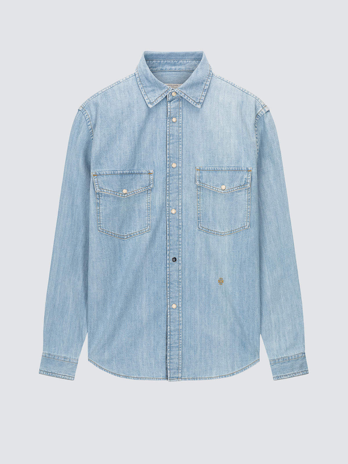 Light blue denim shirt Jacob Cohen on a light gray background
