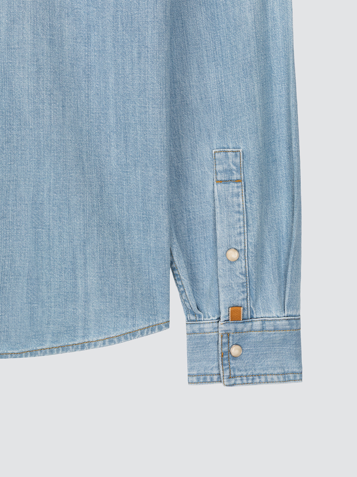 Chemise Western En Jean Léger Bleu Clair