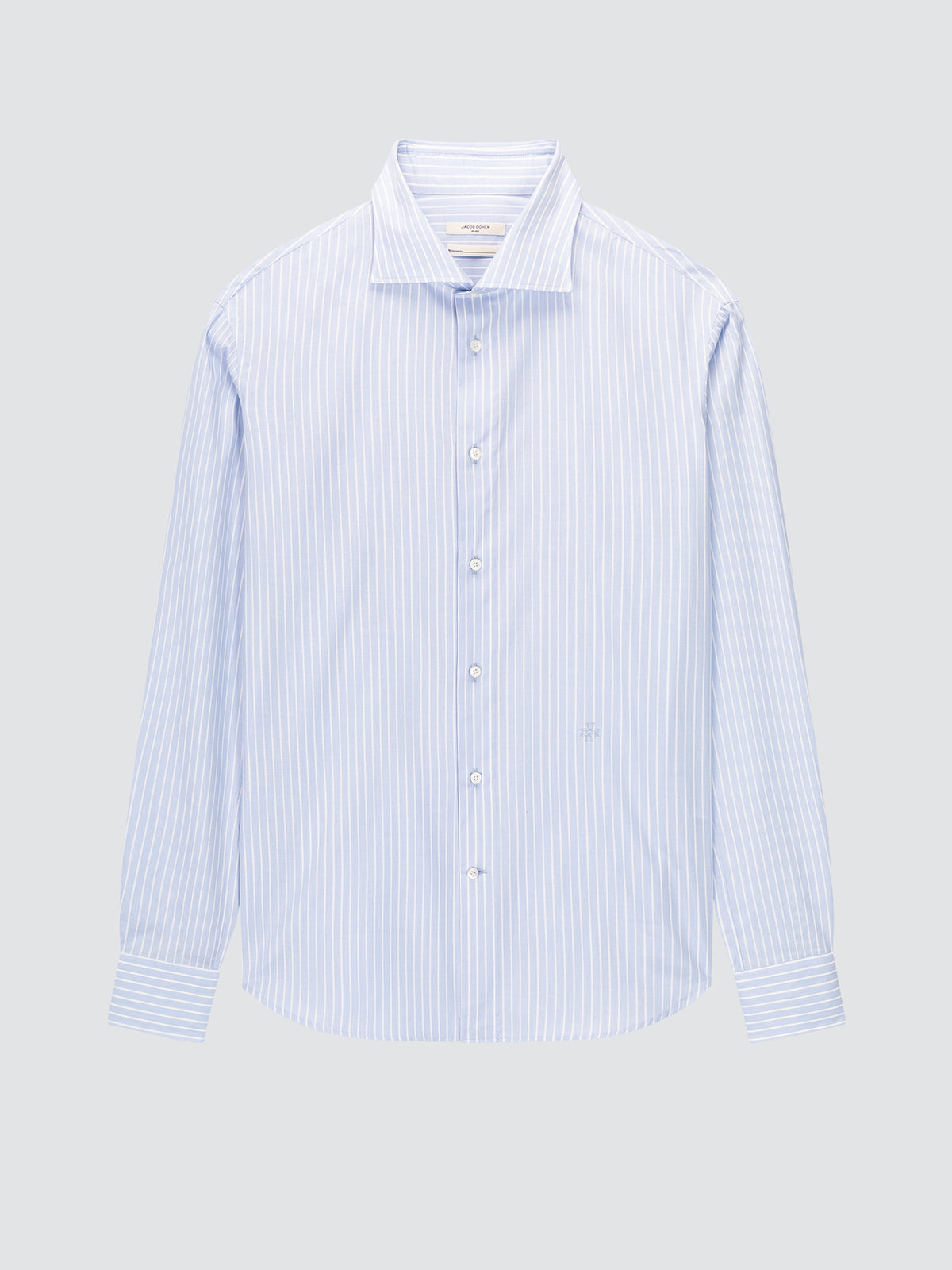 Light blue striped shirt Sartorial Jacob Cohen on a light gray background