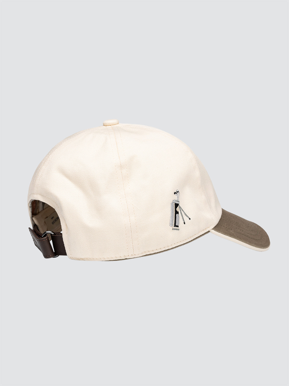 Casquette de baseball en gabardine de coton beige clair