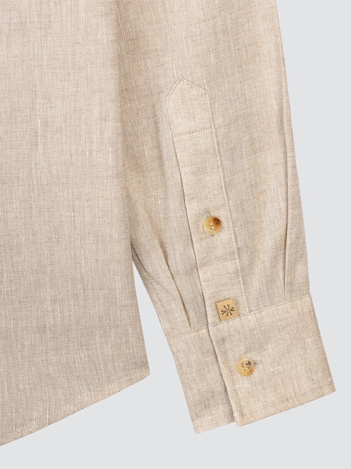 Western shirt Regular Fit in sand beige Linen