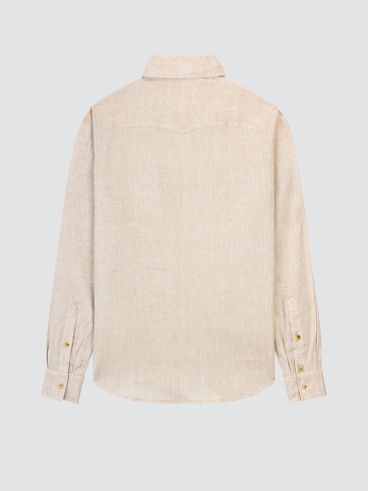 Western shirt Regular Fit in sand beige Linen