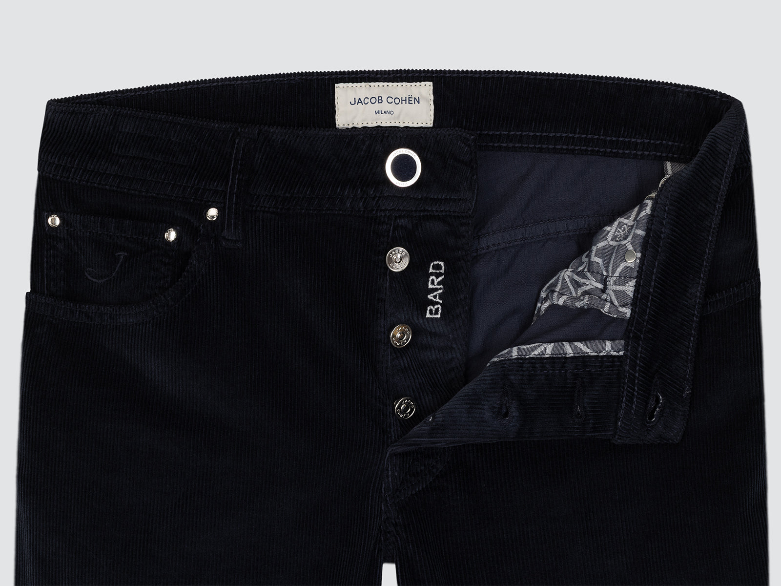 Bard 5-Pocket-Hose marineblauem Stretch-Cord