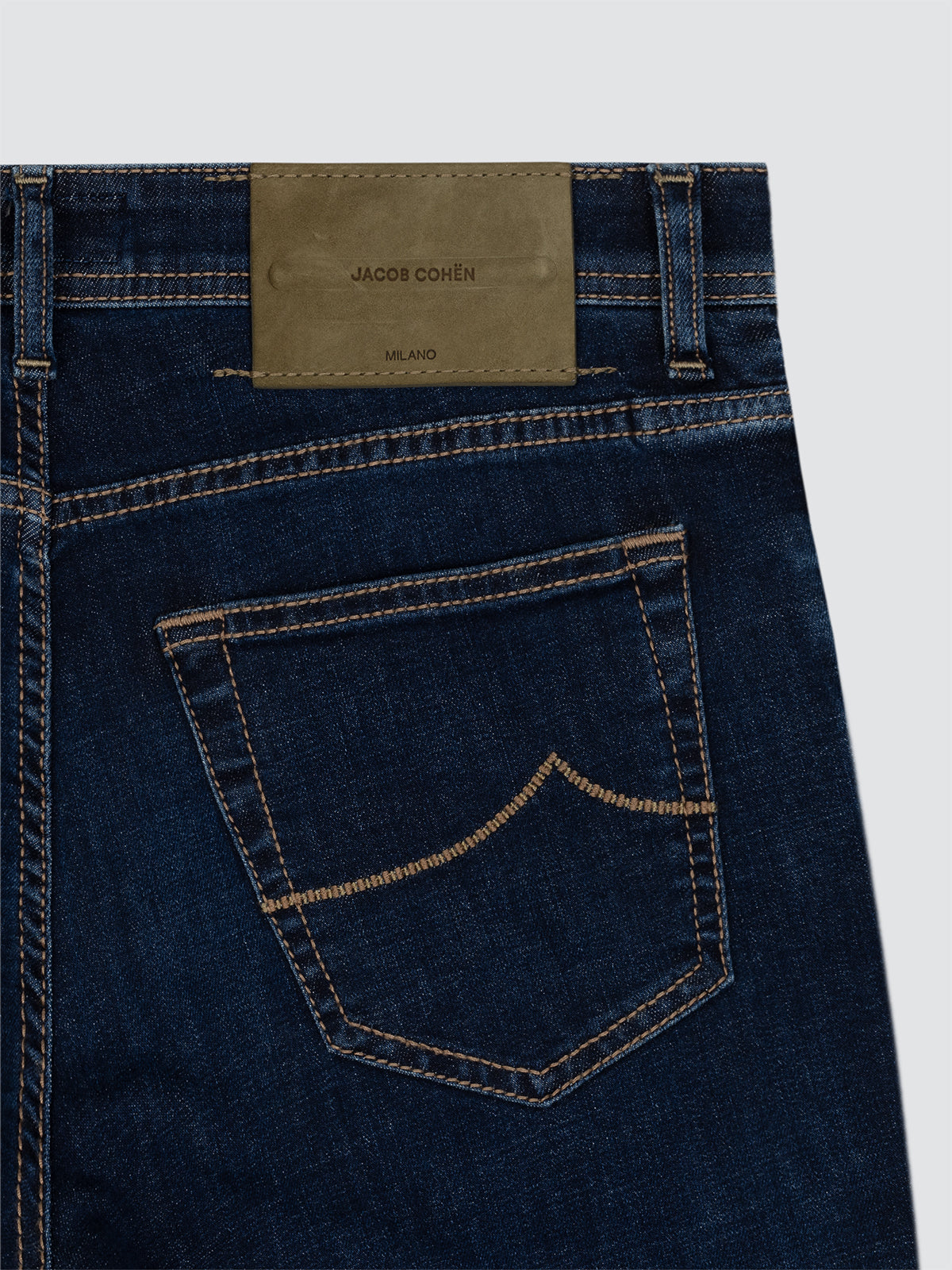 Jeans dark blue Jacob Cohen green patch  Nick back view