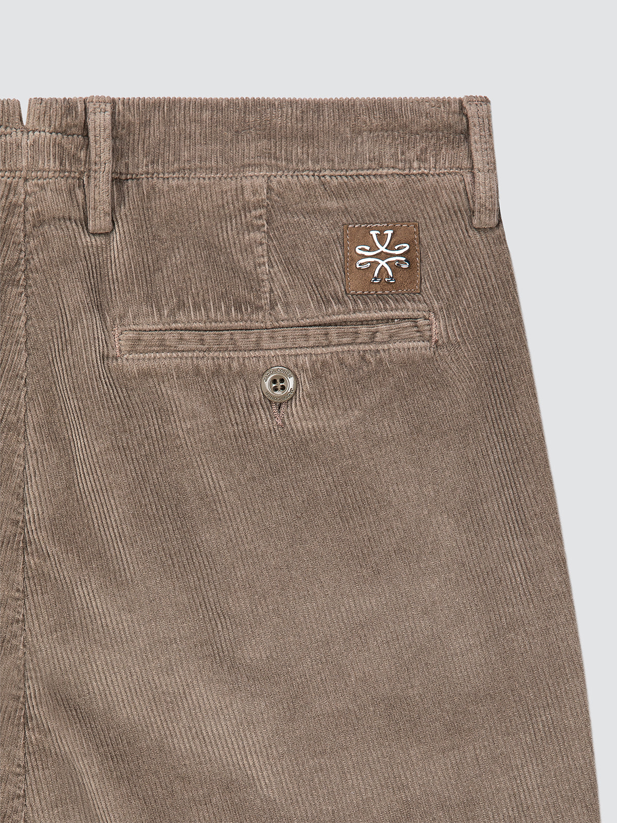 Jacob Cohen pants bobby chino velvet corduroy grey brown back view