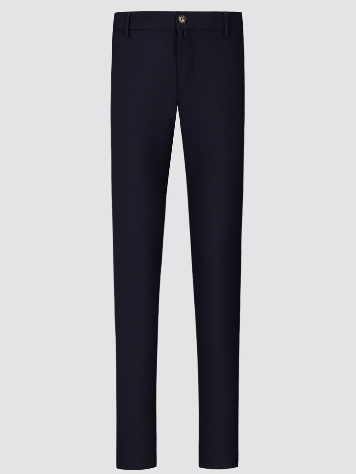 Gray taraveler pants in navy blue nylon stretch by Jacob Cohen front view 