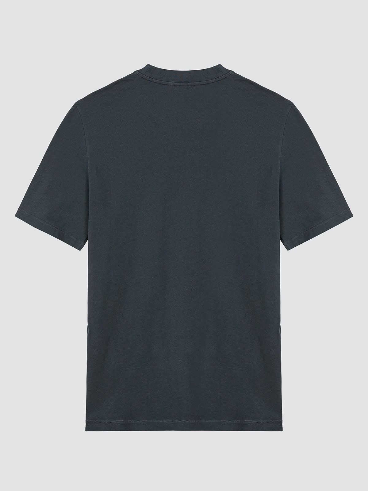 Black t-shirt on a light gray background