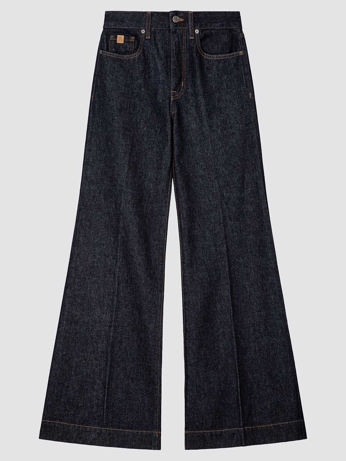 Jackie Palazzo Jeans Dark Blue Cotton Denim