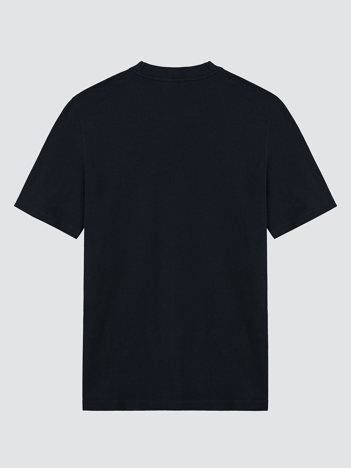 T-Shirt Marineblaues Baumwolljersey mit Rundhalsausschnitt