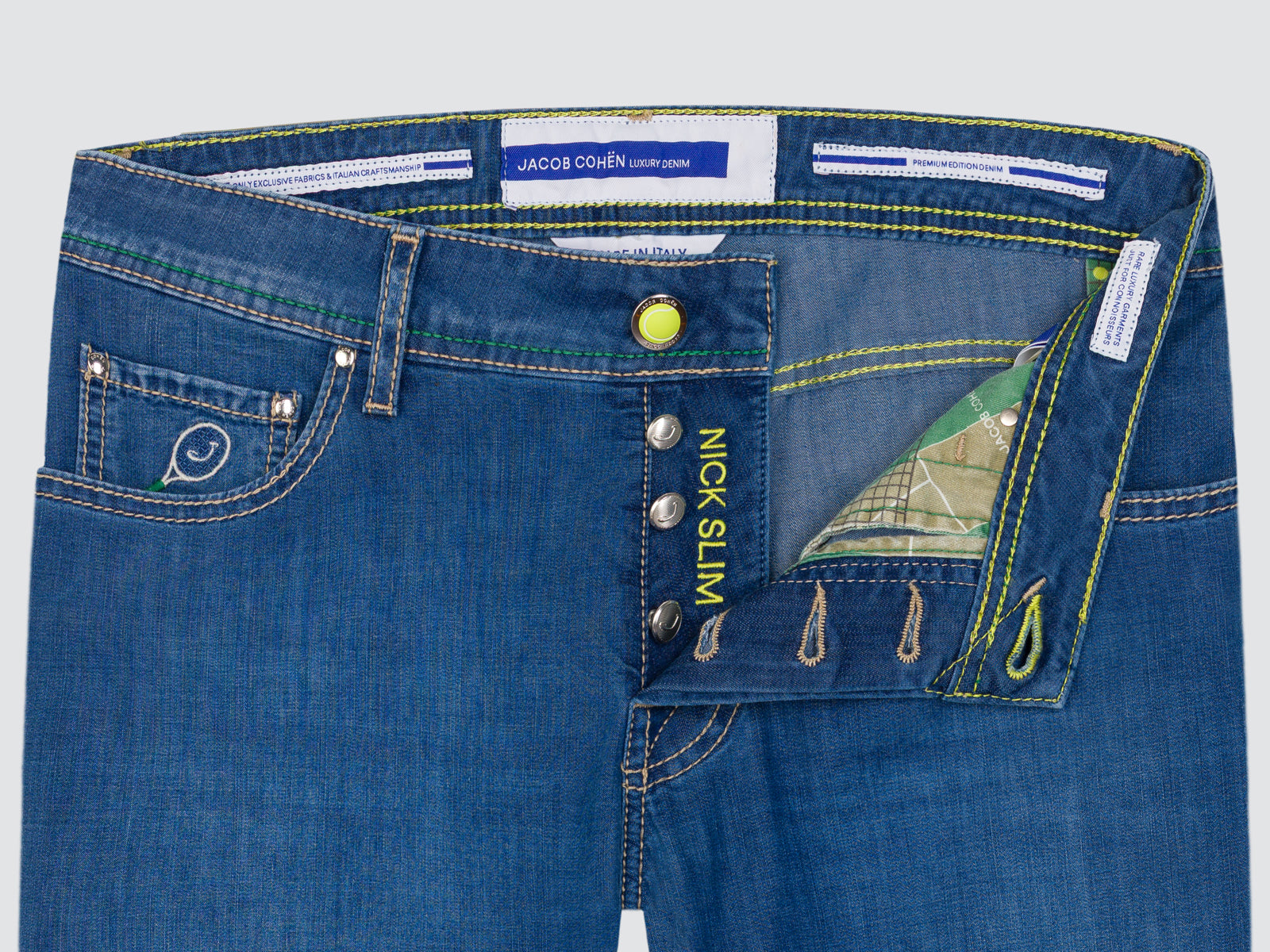Nick Slim jeans medium blue Jacob Cohën in power stretch denim
