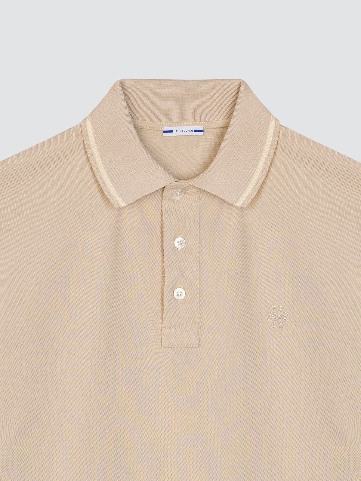 Polo confort de algodón beige Jacob Cohën 