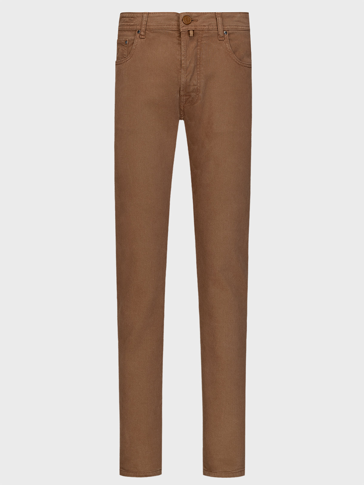 Bard 5-pocketbroek cognackleurige stretchkatoen lyocell twill