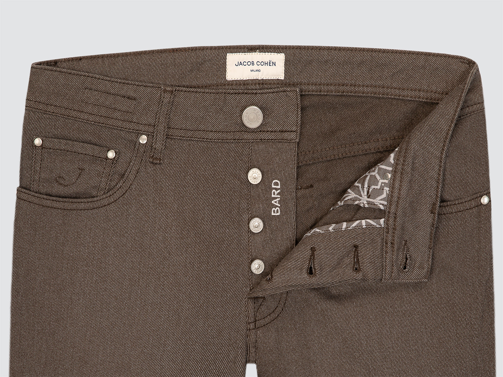 Bard 5 pockets brown pants in cotton stretch