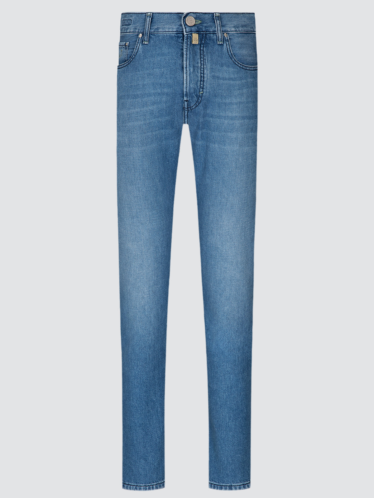 Edo Regular-Straight 5-pocket jeans in middenblauw