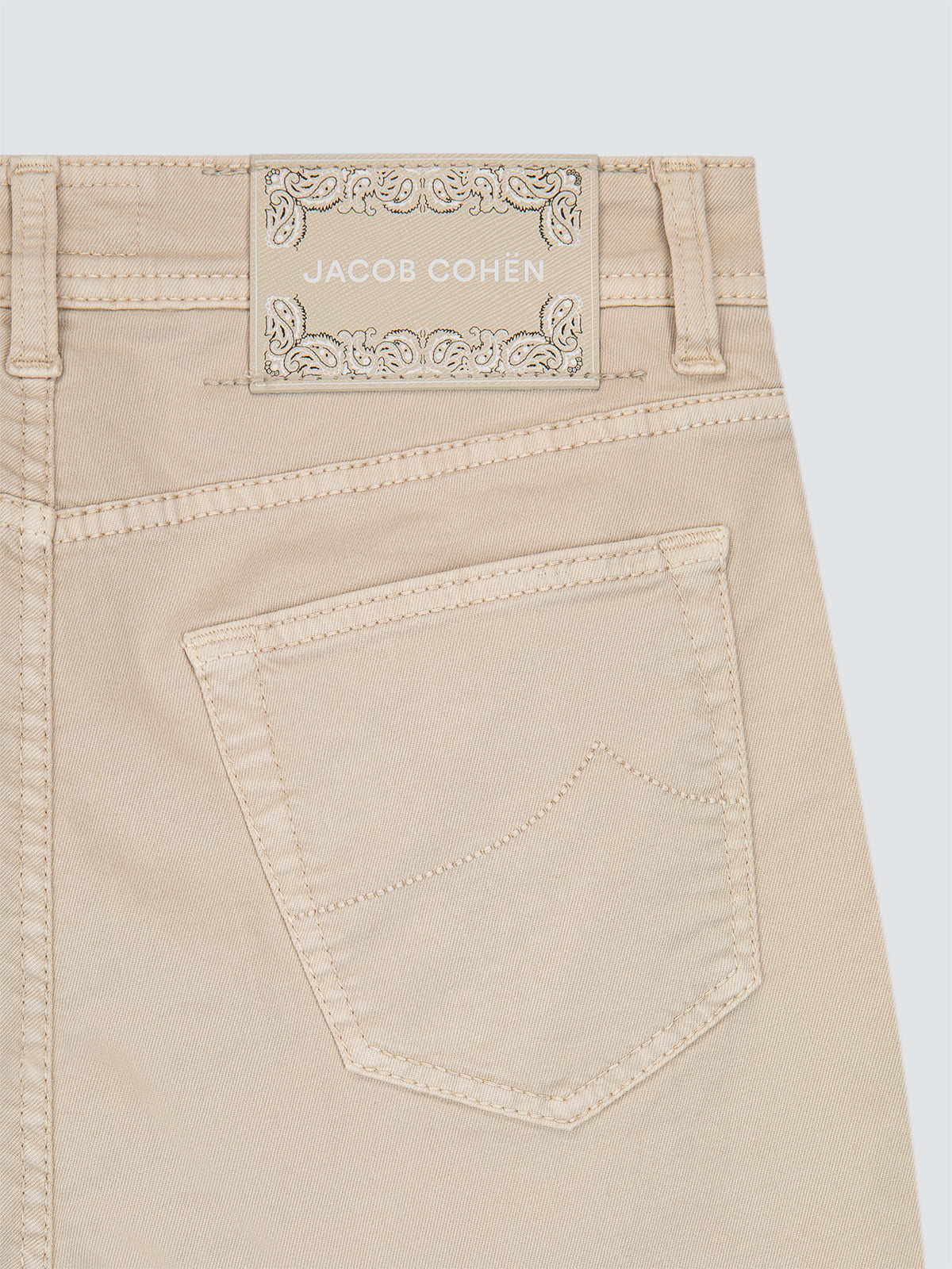 Nick 5 Pocket slim Pants in Beige Power Stretch Bull | Jacob Cohen